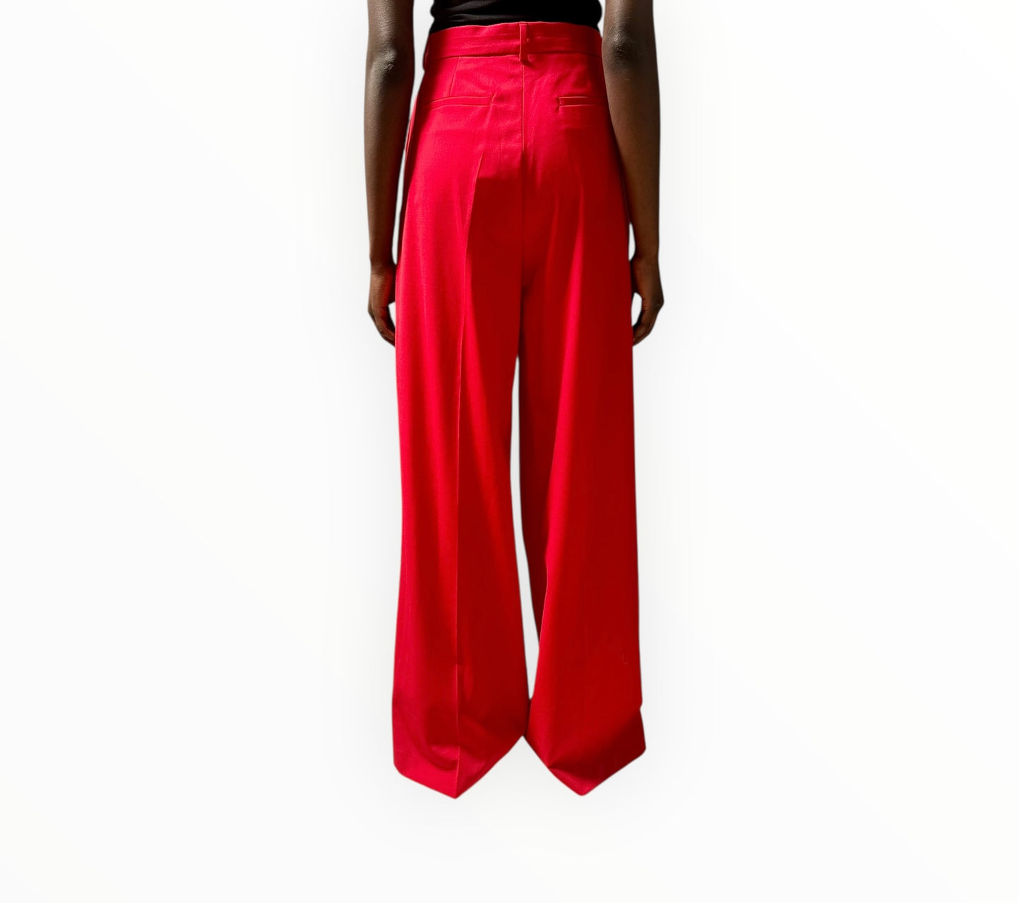 MSGM Wide Leg Pants - Red - Size 42