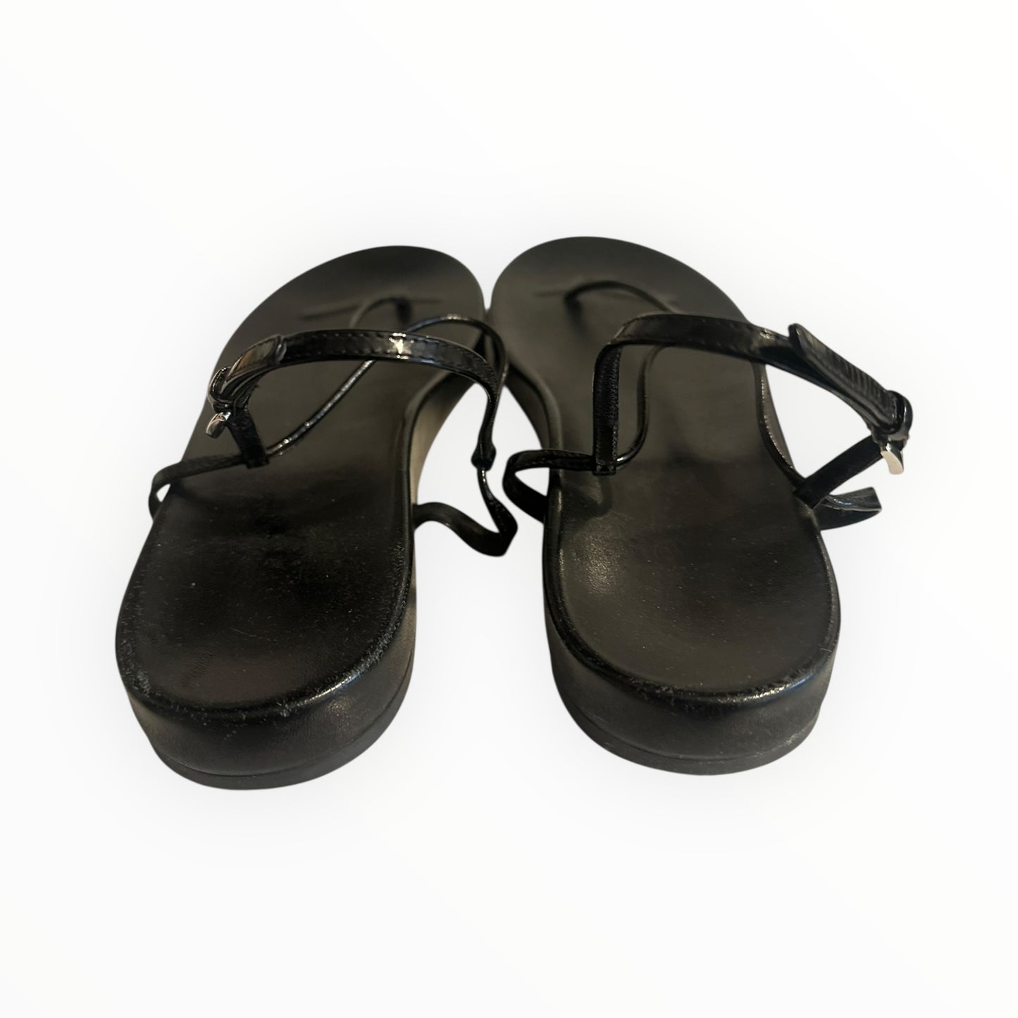 Prada Patent Thong Sandals - Black - Size 41