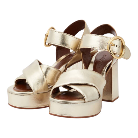 See by Chloe Lyna Platform Sandals - Gold - Size 40