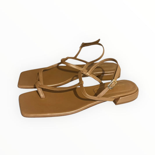 Scanlan Theodore Toe Ring Sandals - Camel - Size 41