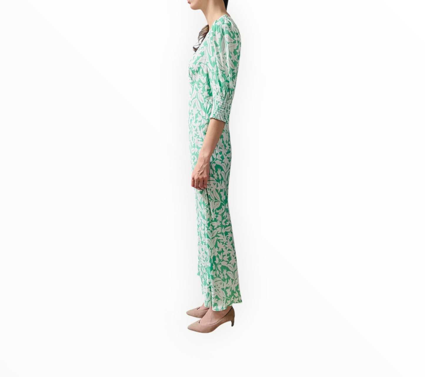 Rixo London Zadie Dress - Green Palm - Size S