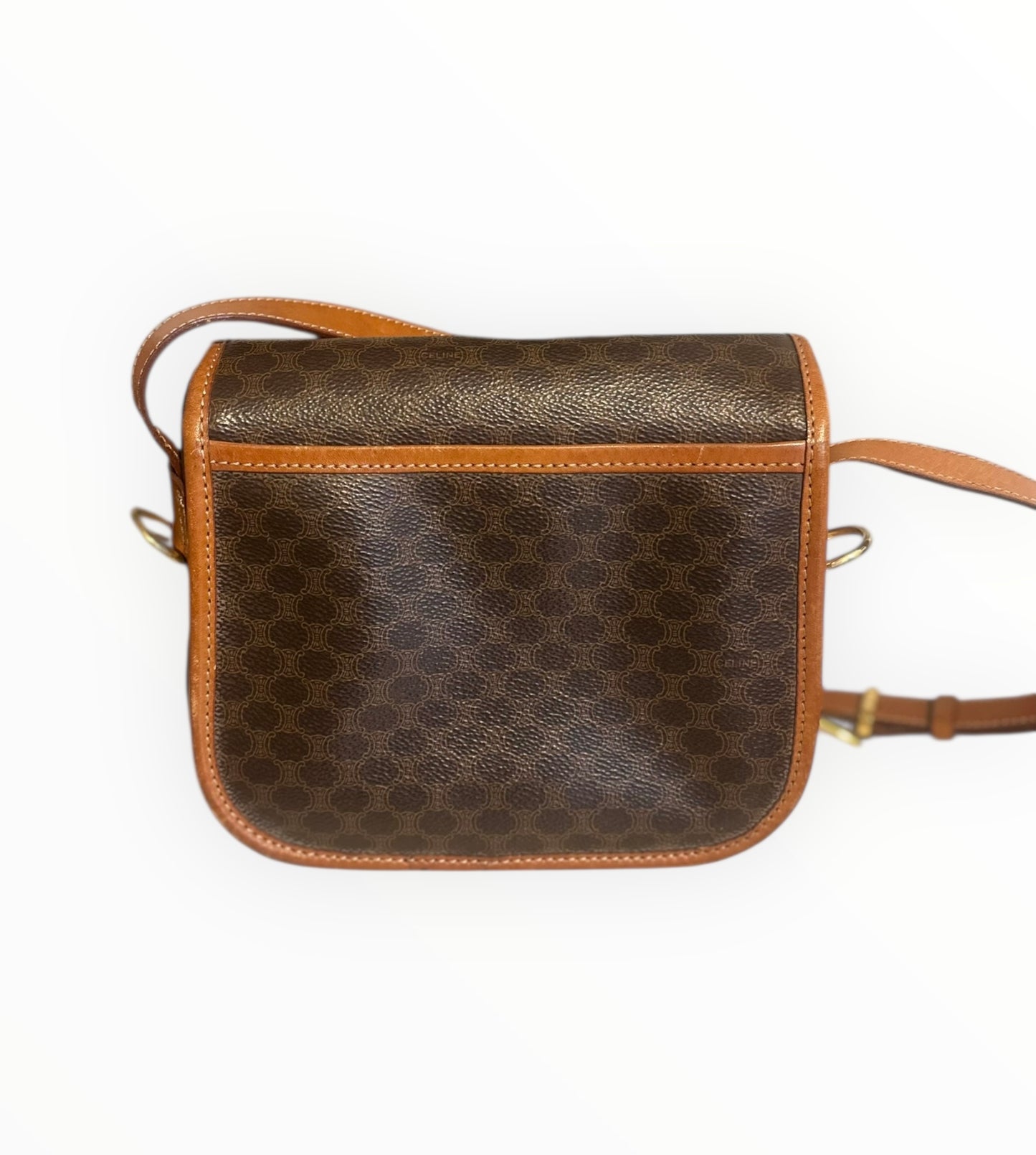 Celine Buckle Crossbody Bag - Brown - Size W20cm x H18cm x D8cm