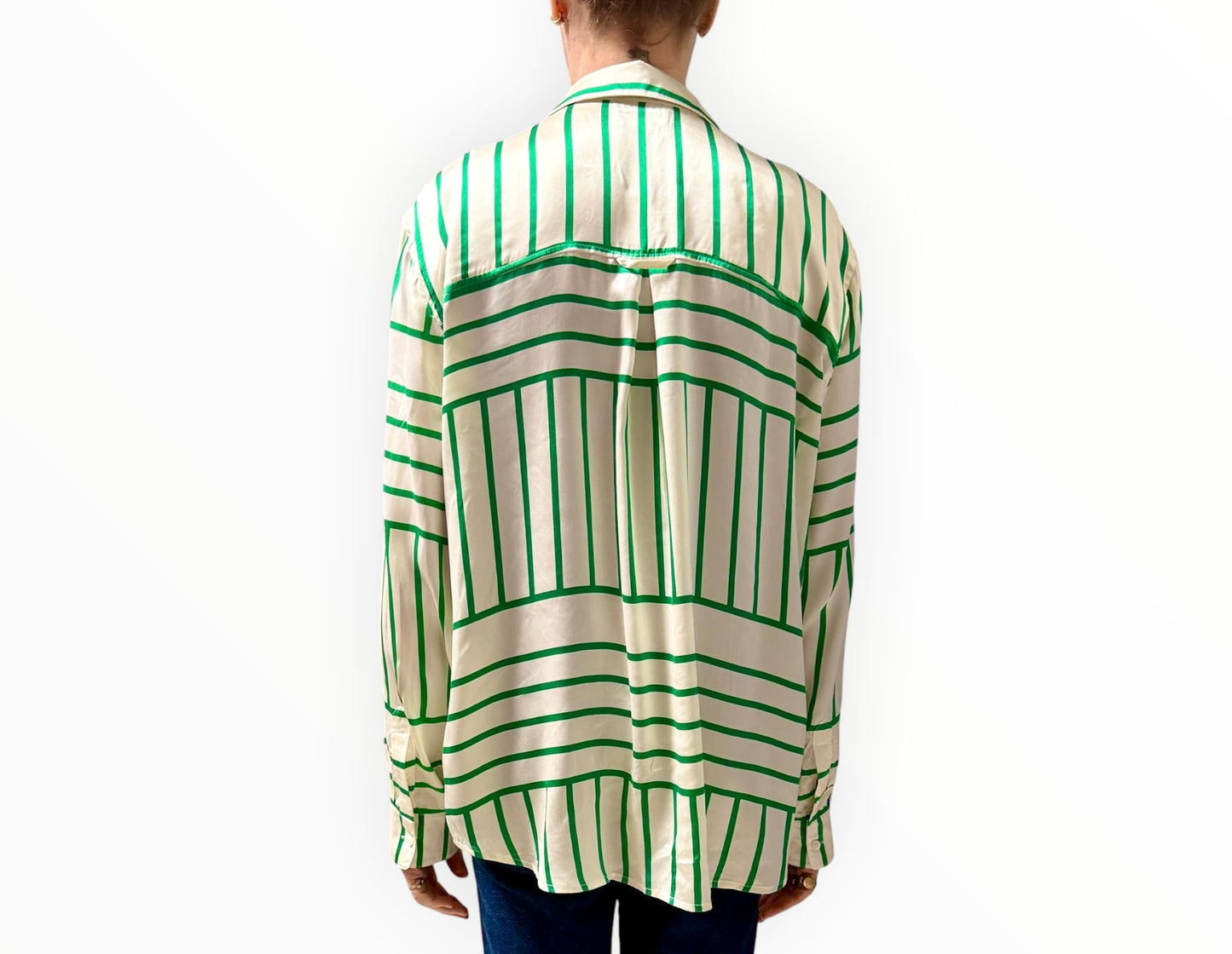 Rails Mara Shirt - Green/White - Size L