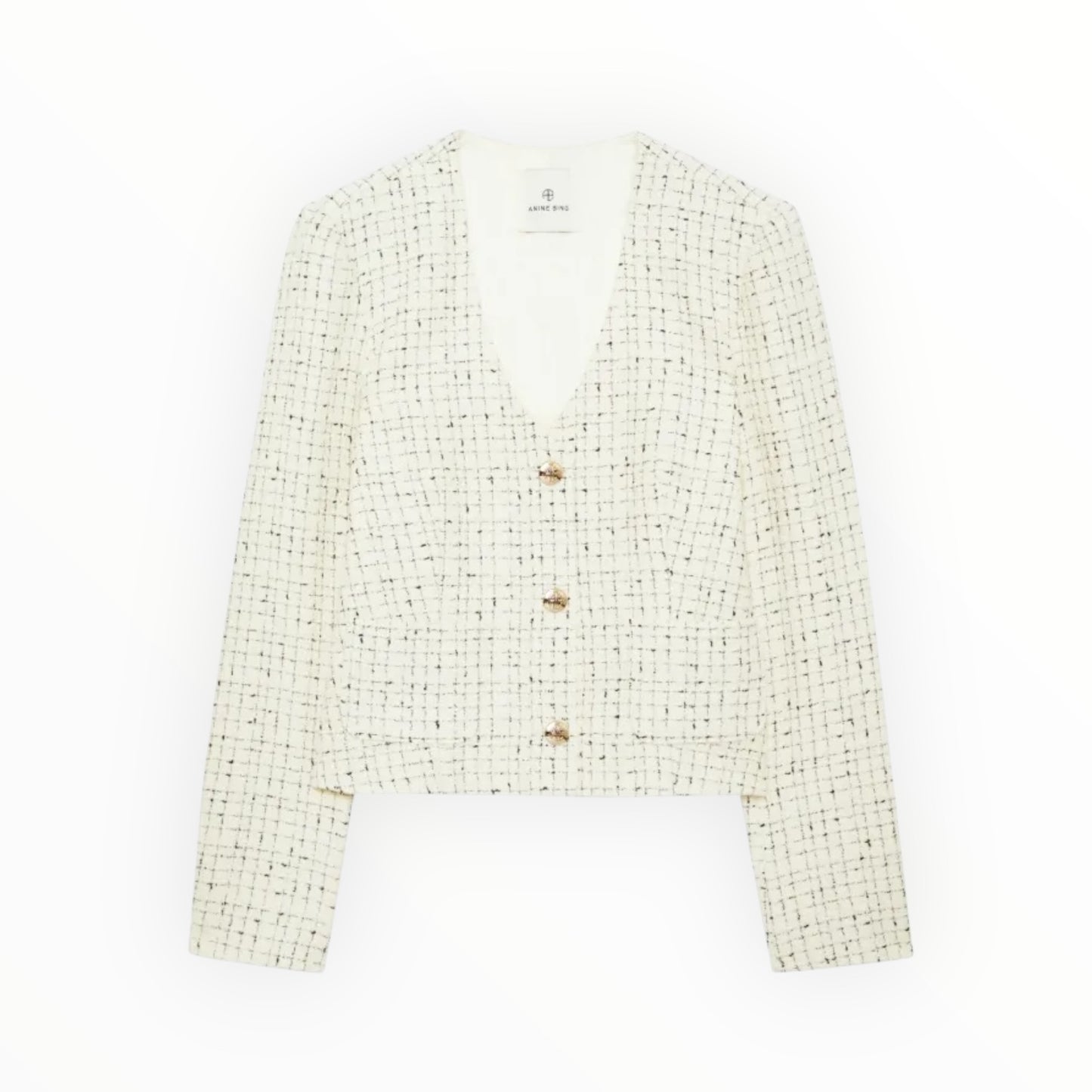 Anine Bing Anitta Jacket - Cream Tweed - Size L