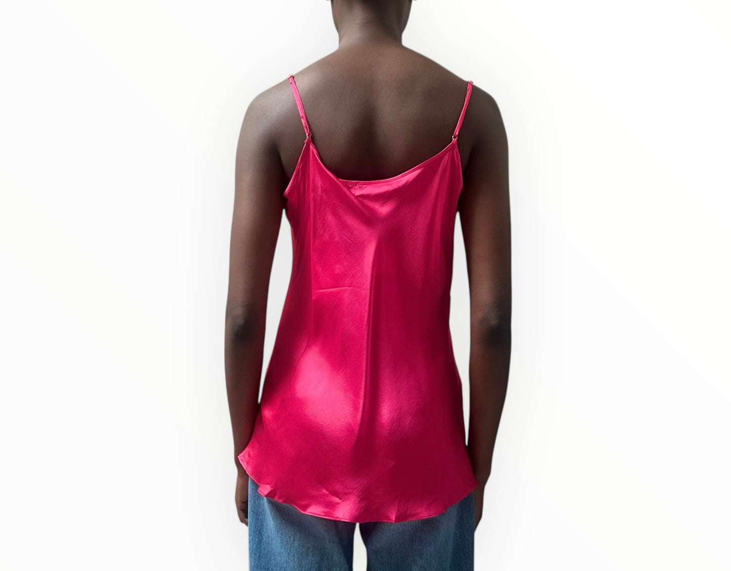 Rich & Royal Satin Cami - Raspberry - Size L