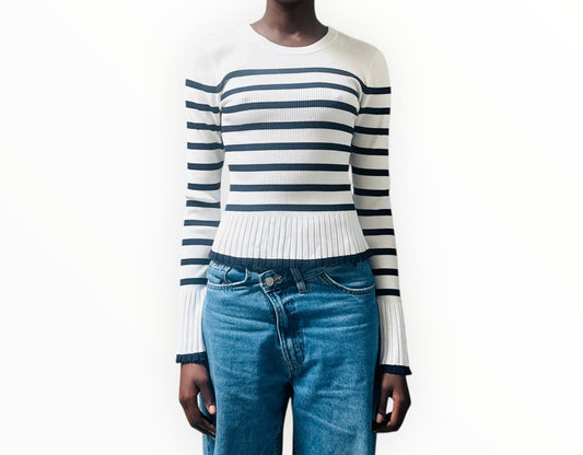 Rails Gemma Sweater - Navy Stripe - Size S