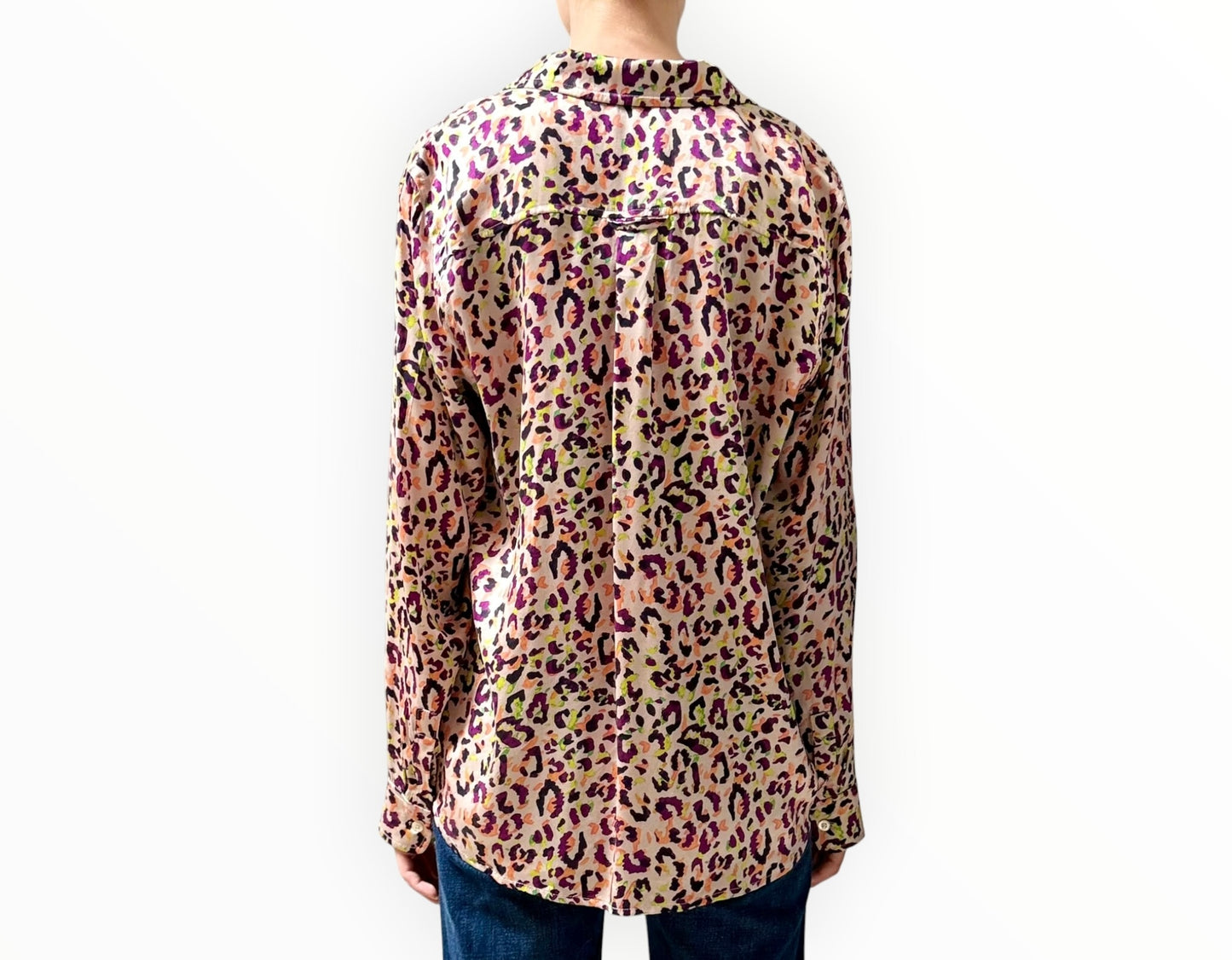 Rails Cheetah Silk Print Shirt - Multi - Size L
