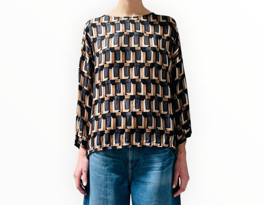 Flor Graphic Print Shirt - Multi - Size OS