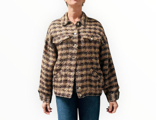 Iro Siema Metallic Shirt Jacket - Multi - Size 36