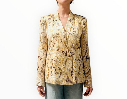 L'Agence Collin Blazer - Ivory Paisley - Size AU12