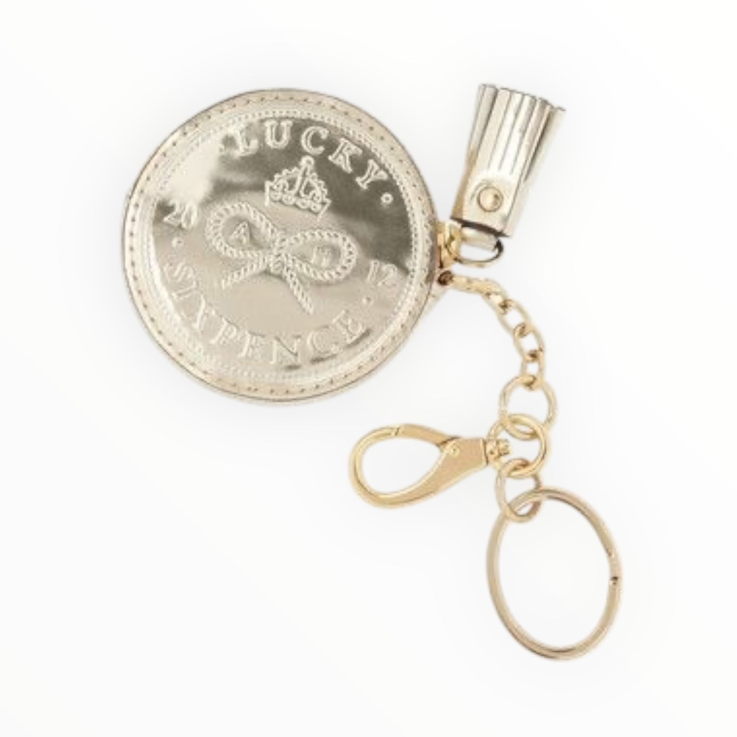 Anya Hindmarch Lucky Penny Coin Purse + Keyring - Gold