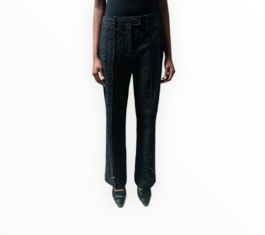 Zimmermann Broderie Anglaise Pants - Black -Size 1