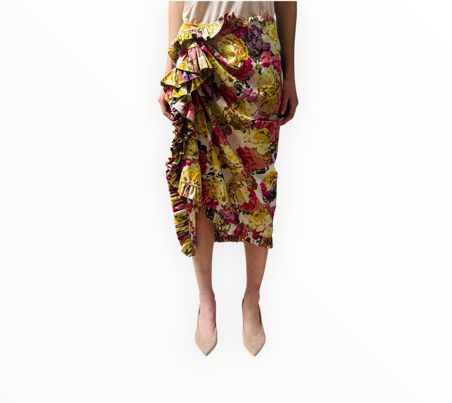 Dries Van Noten Sina High-Rise Midi Skirt - Multi - Size 38