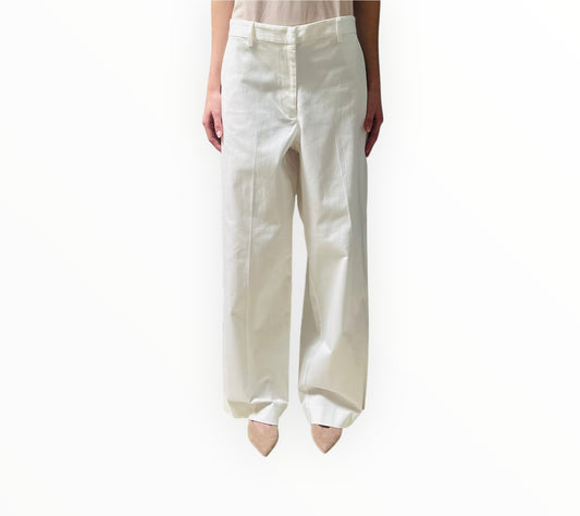 Anine Bing Wide Leg Flat Front Pants - Beige - Size 36