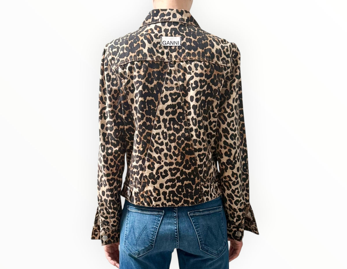 RT006476 - Ganni Leopard Jacket - Multi - Size 38