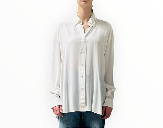 Scanlan Theodore Classic Silk Shirt - Ivory - Size 8