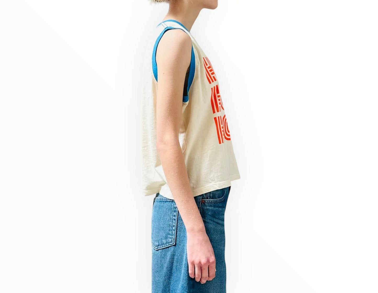 Mother 'Enjoy Your Outfit' Tank - Cream - Size L