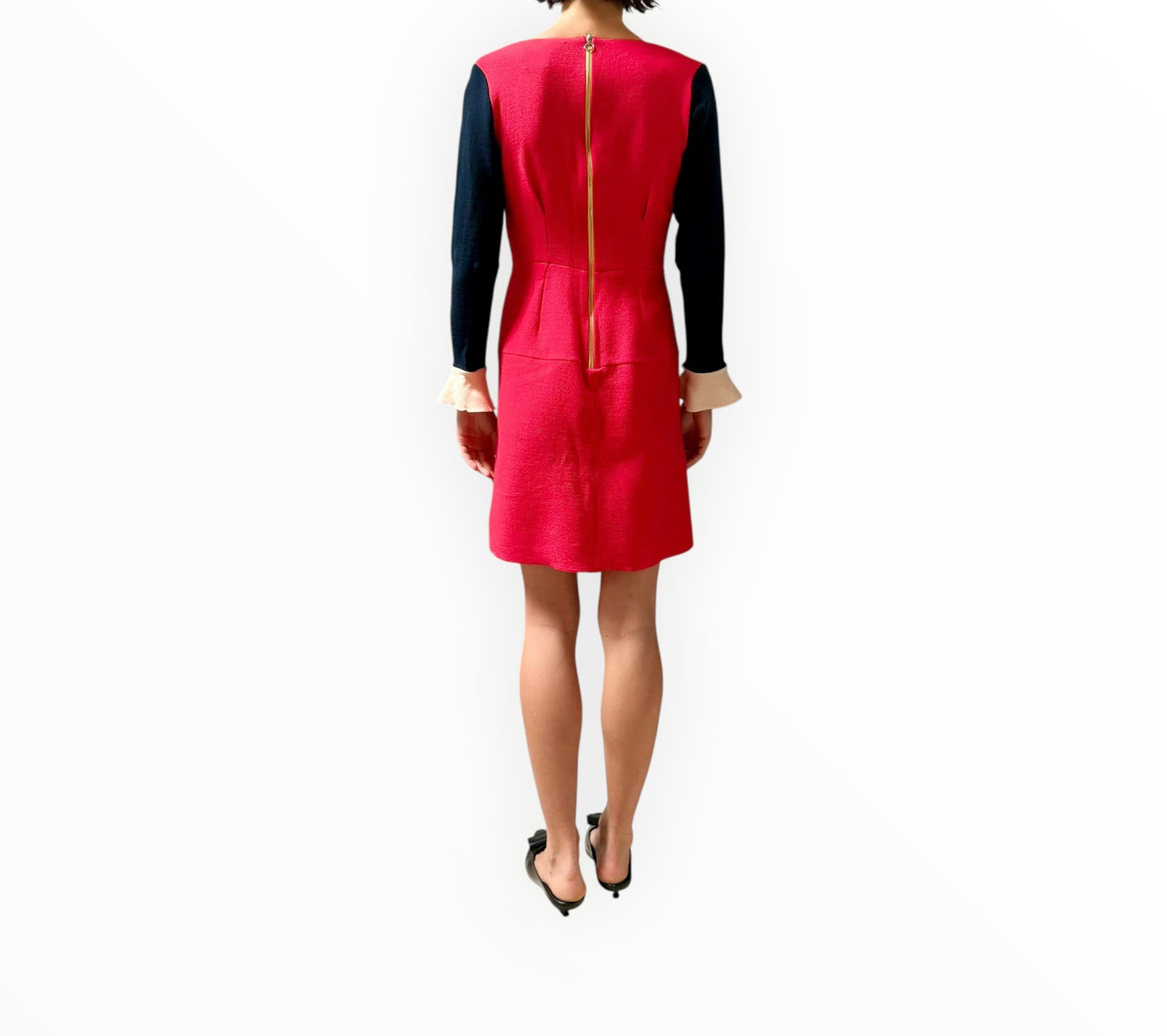 Roksanda Colour Block Dress - Red/Navy/White - Size 12