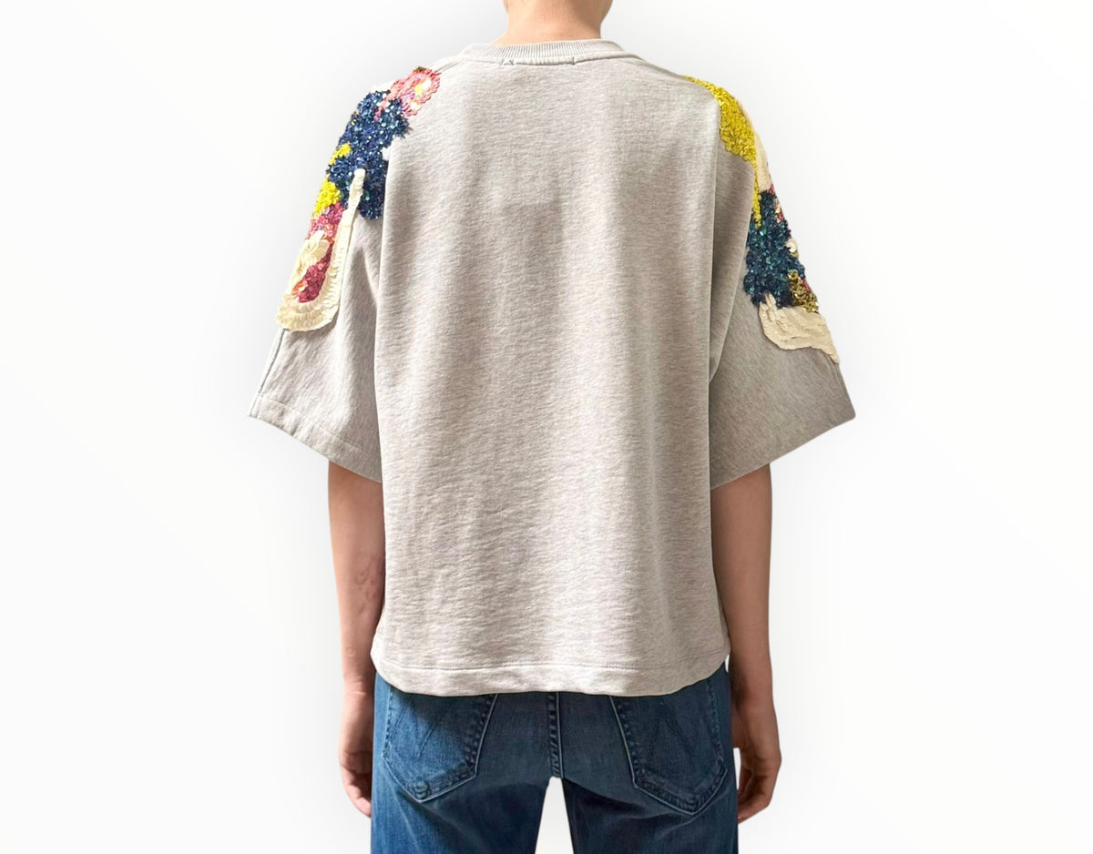 RT006545 - Essentiel Antwerp Embroidered Sweatshirt - Grey - Size 0