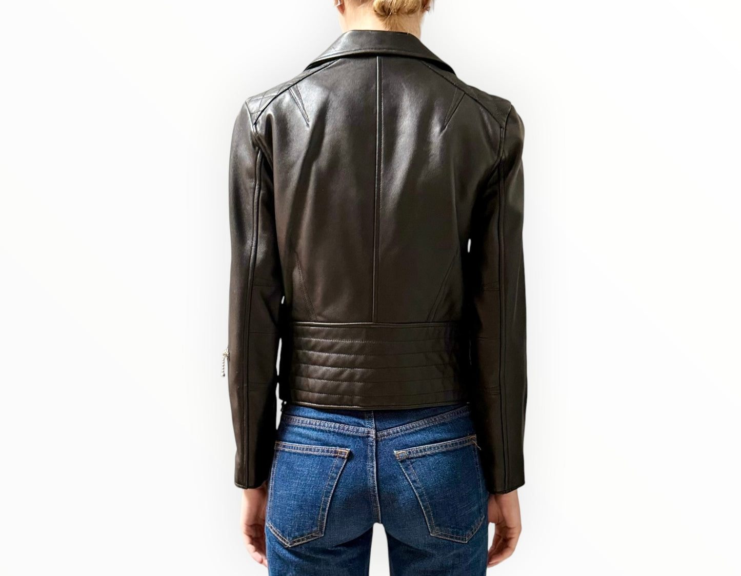 Rag & Bone Biker Leather Jacket - Black - Size 0