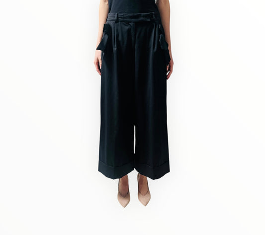 Simone Roche Bow Pocket Pants - Black - Size 8