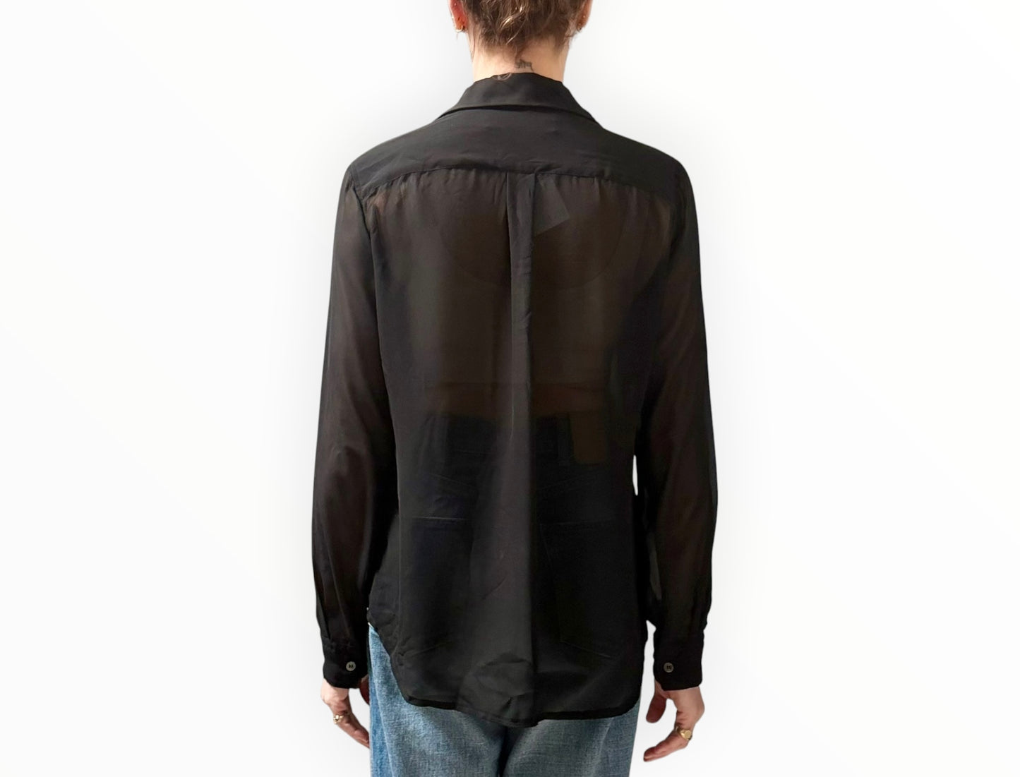 Commes Des Garçons Ruffle Shirt - Black - Size M