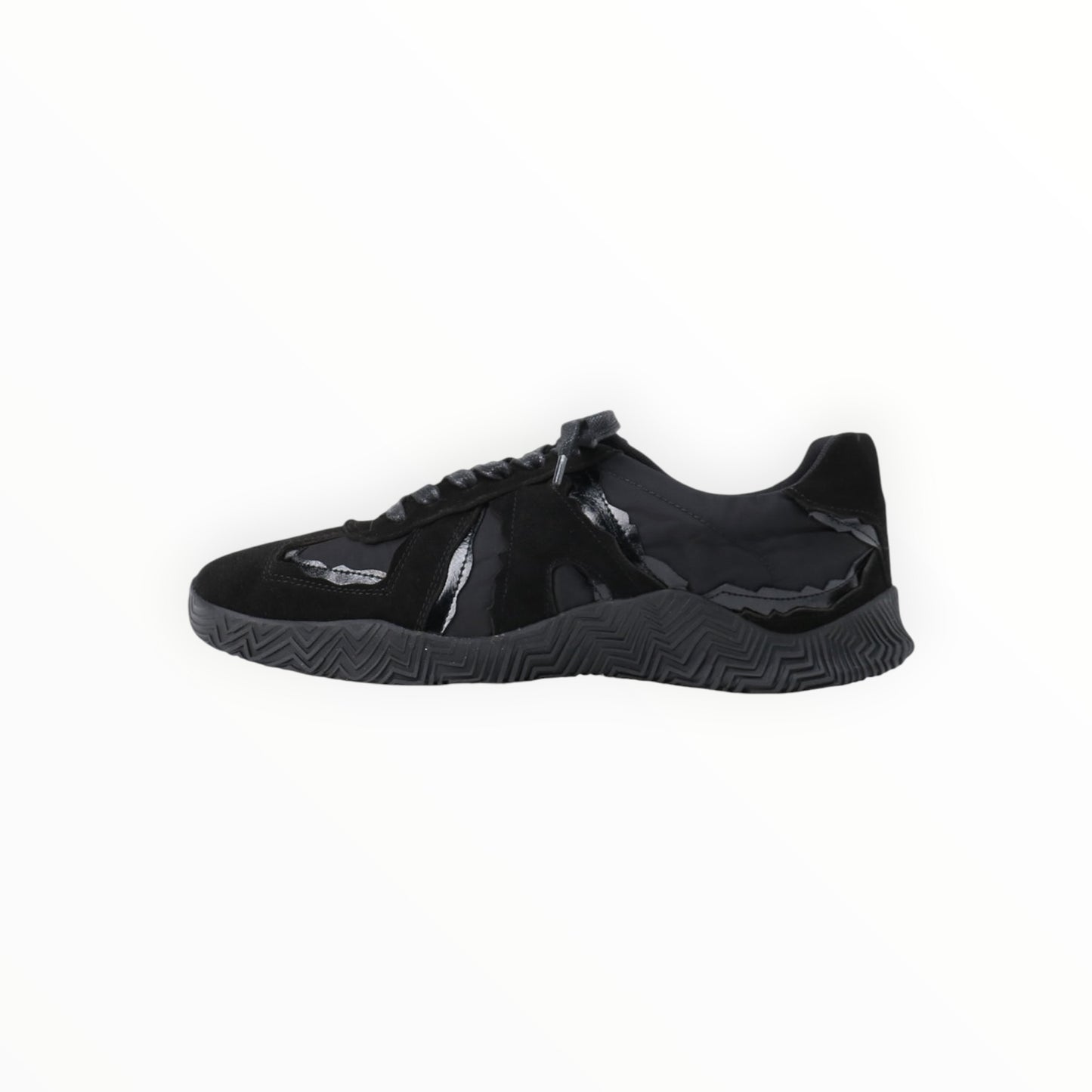 Y3 Leather Combination German Army Trainers - Black - Size 39