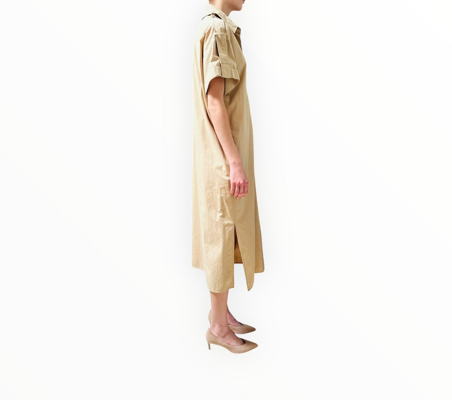 Camilla and Marc Button Through Shirt Dress - Dark Beige - Size AU8