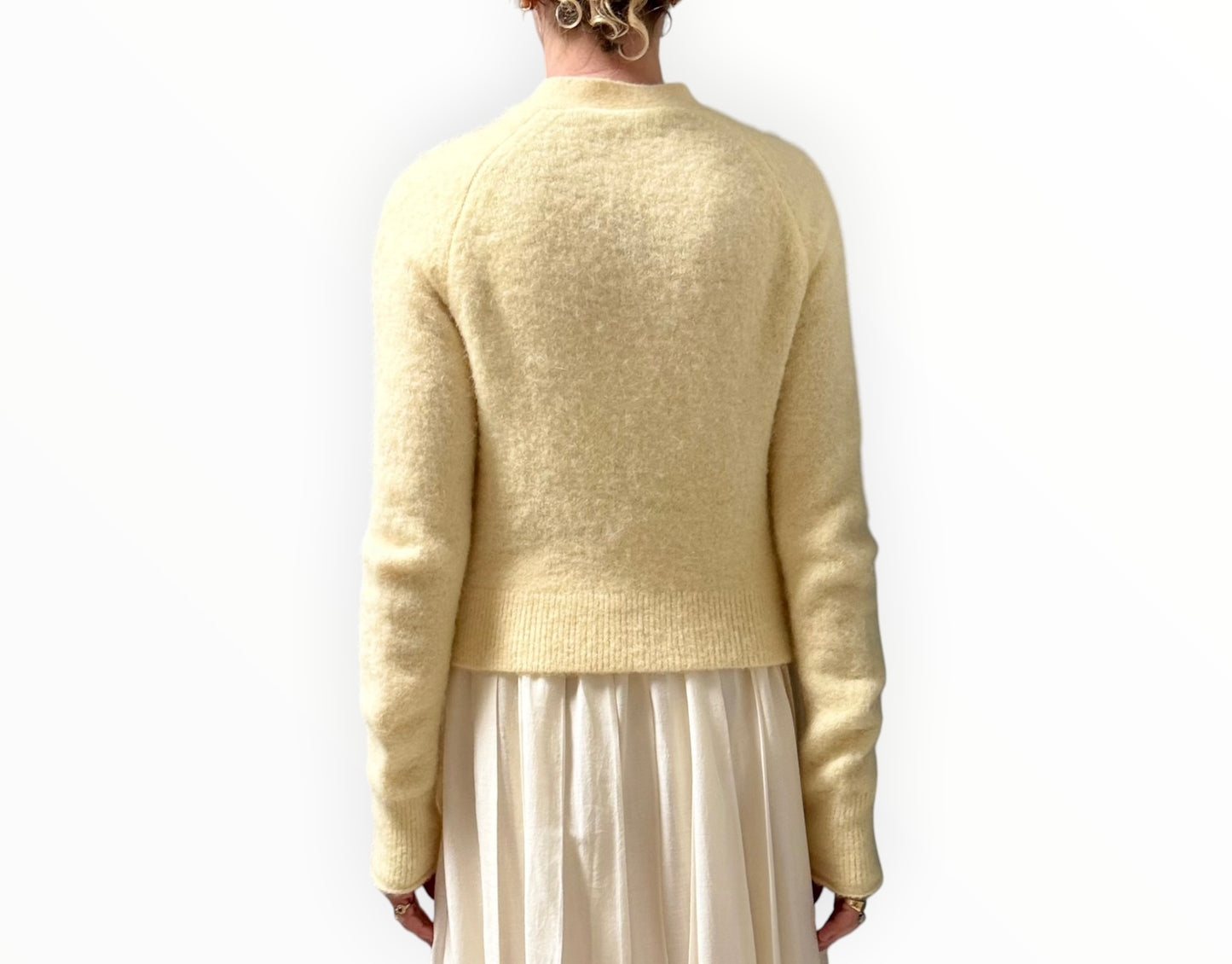 Acne Studios Cropped Cardigan - Yellow - Size XS