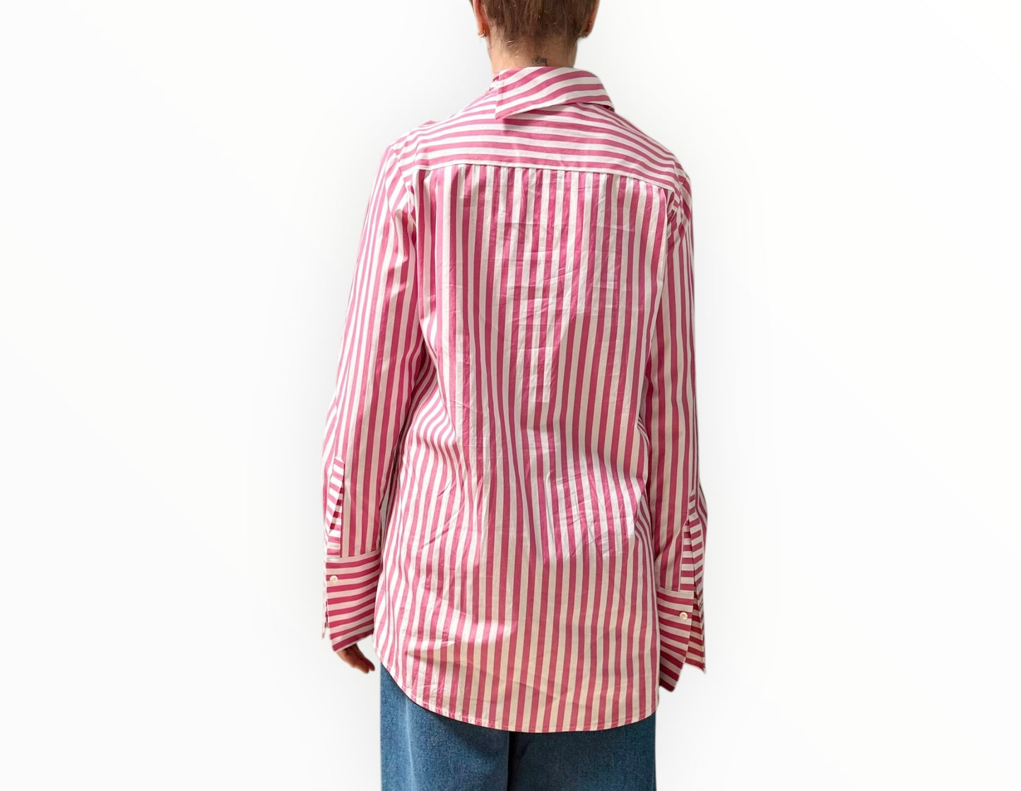 VVB by Victoria Beckham High Neck Top - Candy Stripe - Size AU10