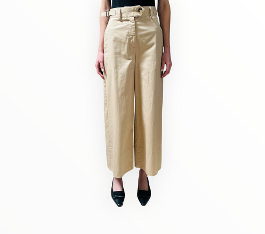 Lee Mathews Wide Leg Pants - Beige - Size 0