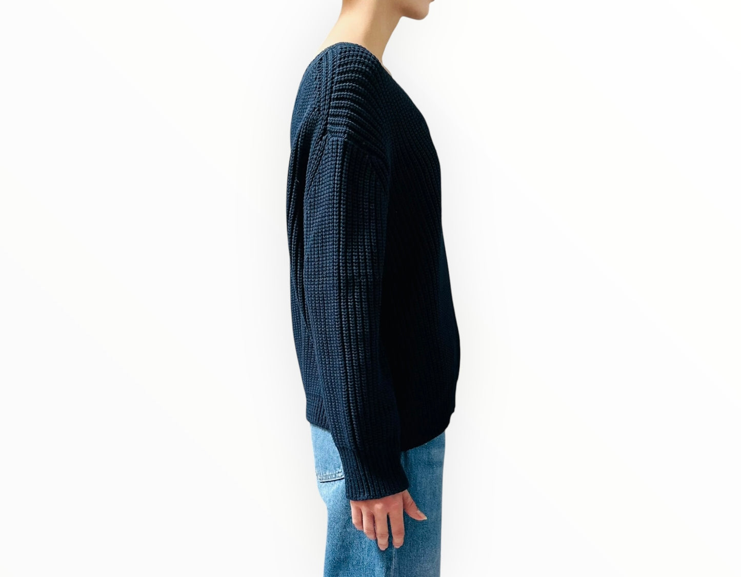 Scanlan Theodore Chunky Knit Jumper - Navy - Size M