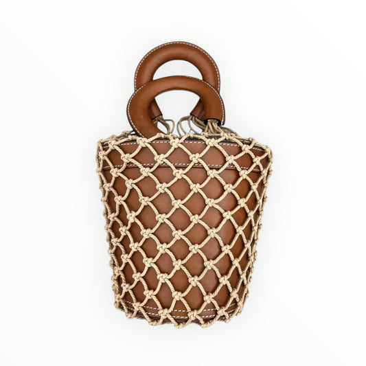 Staud Moreau Macrame Bucket Bag - Tan
