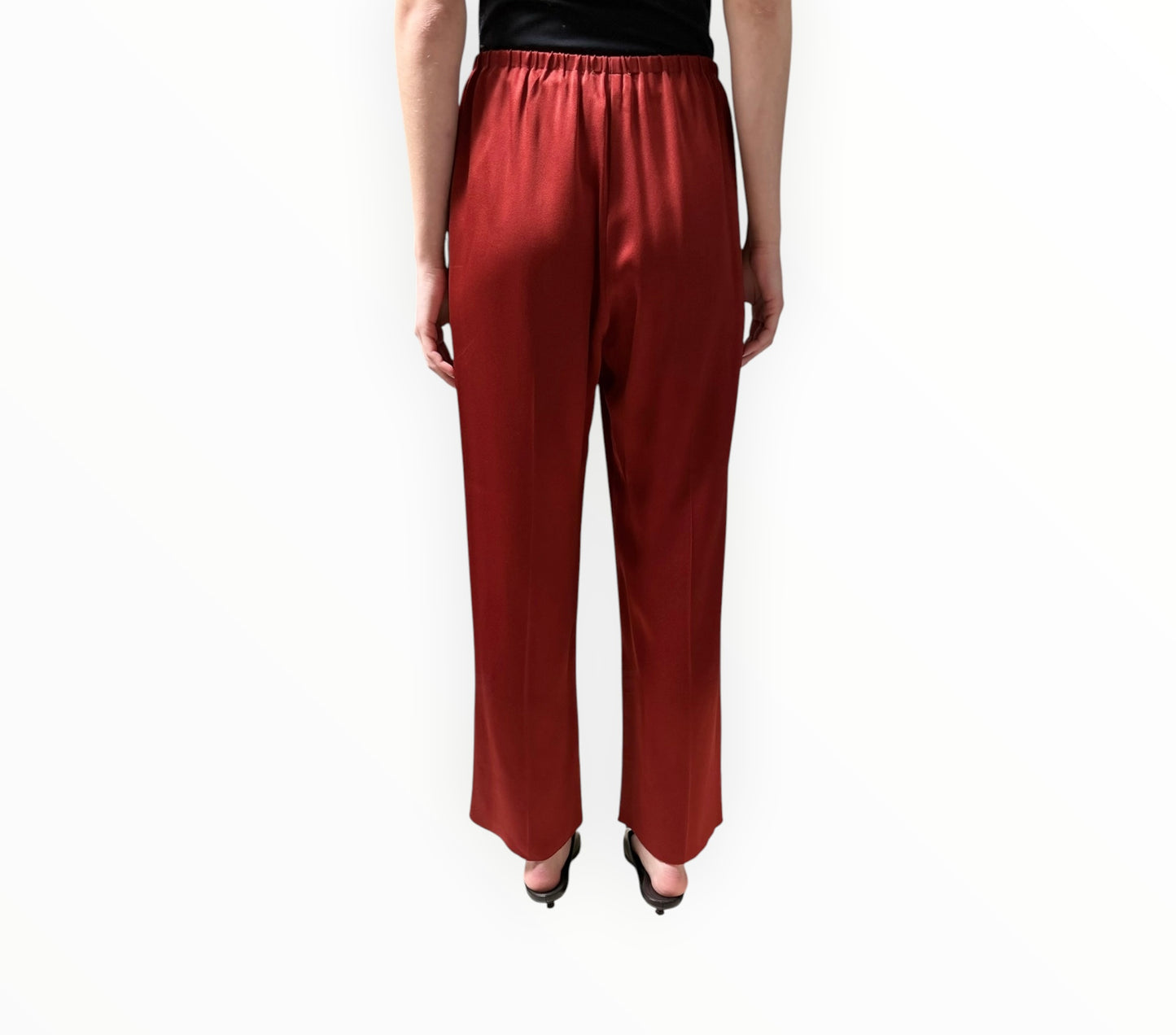 Forte Forte Elastic Waist Pants - Deep Terracotta - Size 3