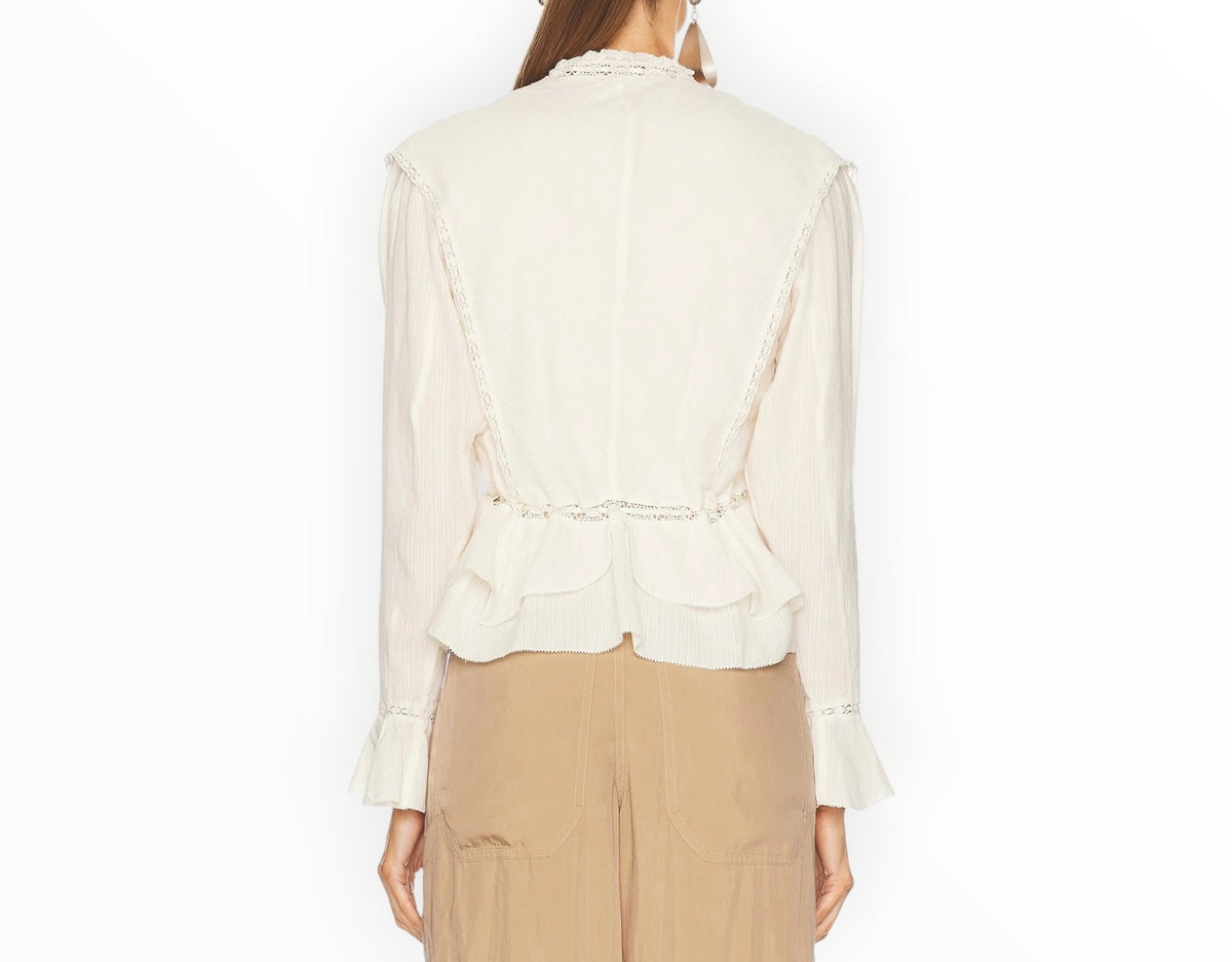 RT006596 - Isabel Marant Etoile Damienne Top - Cream - Size 36