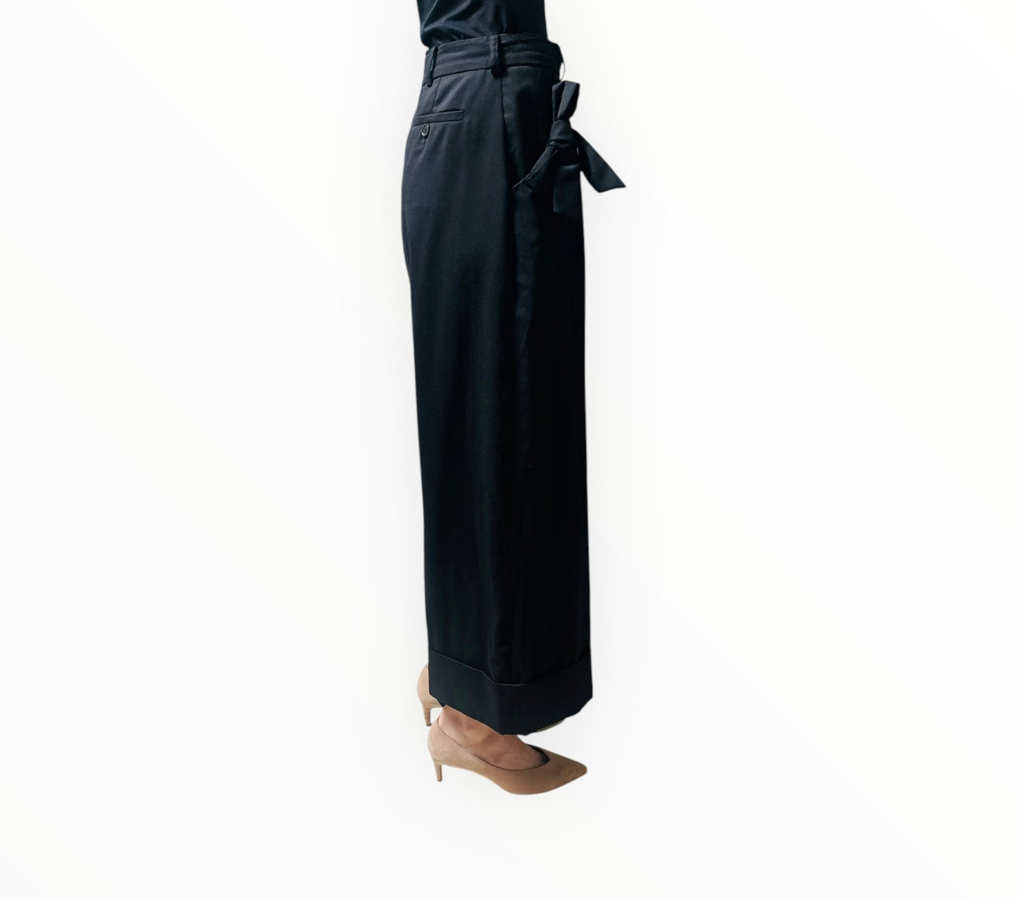 Simone Roche Bow Pocket Pants - Black - Size 8