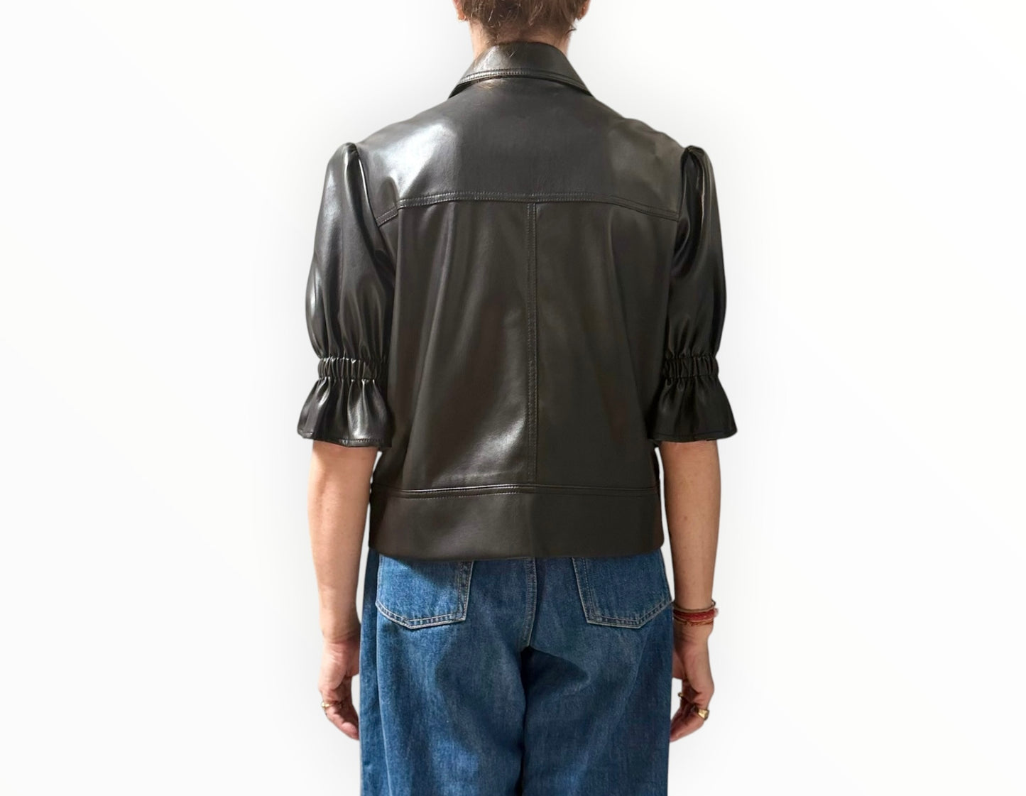 Cinq a Sept Faux Leather Jacket - Black - Size S