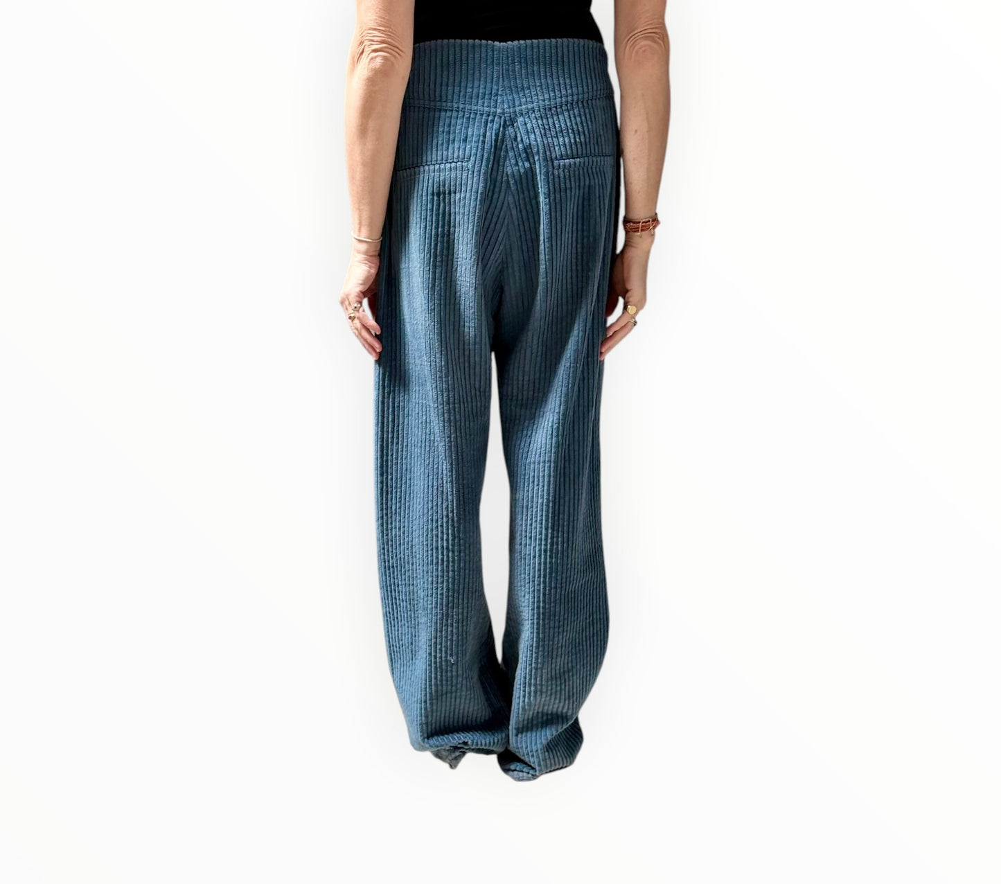 Scanlan Theodore Wide-Leg Corduroy Pants - Steel Blue - Size AU10