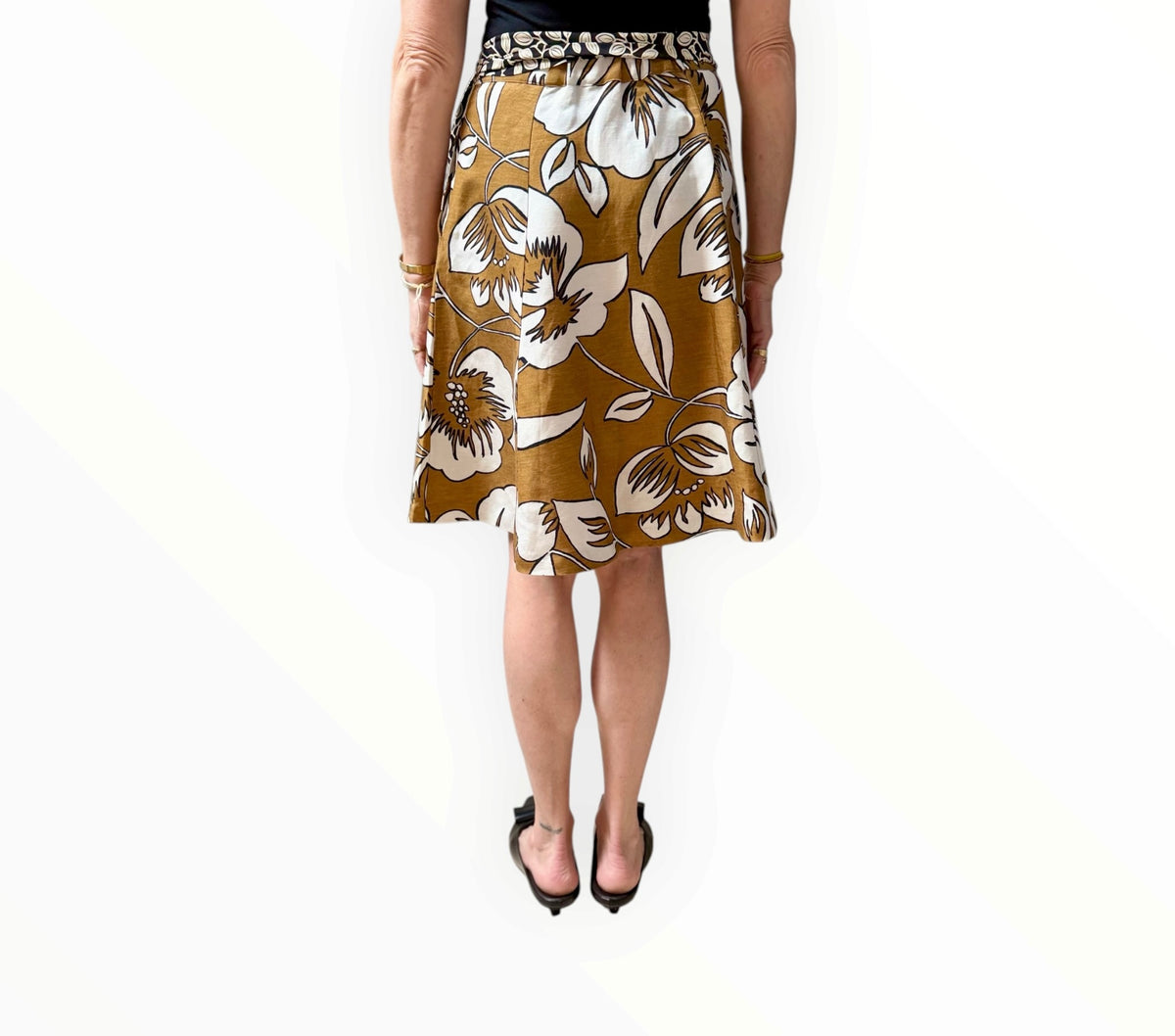 RT006564 - Etro Linen Print Skirt - Multi - Size 42