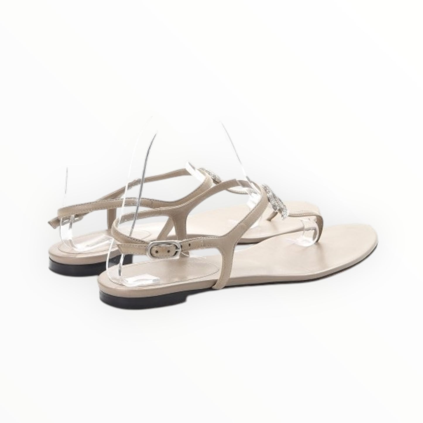 Chanel Thong Sandals with CC Logo - Beige - Size 39