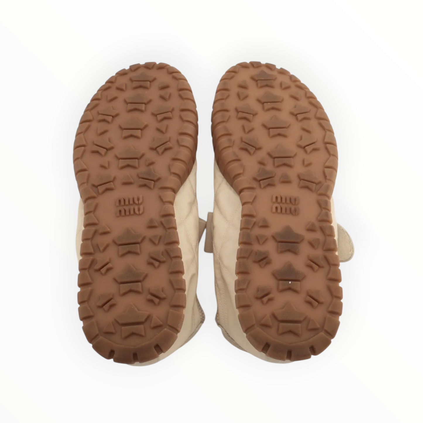 Miu Miu Tyre Technical Ballerinas - Ivory - Size 41