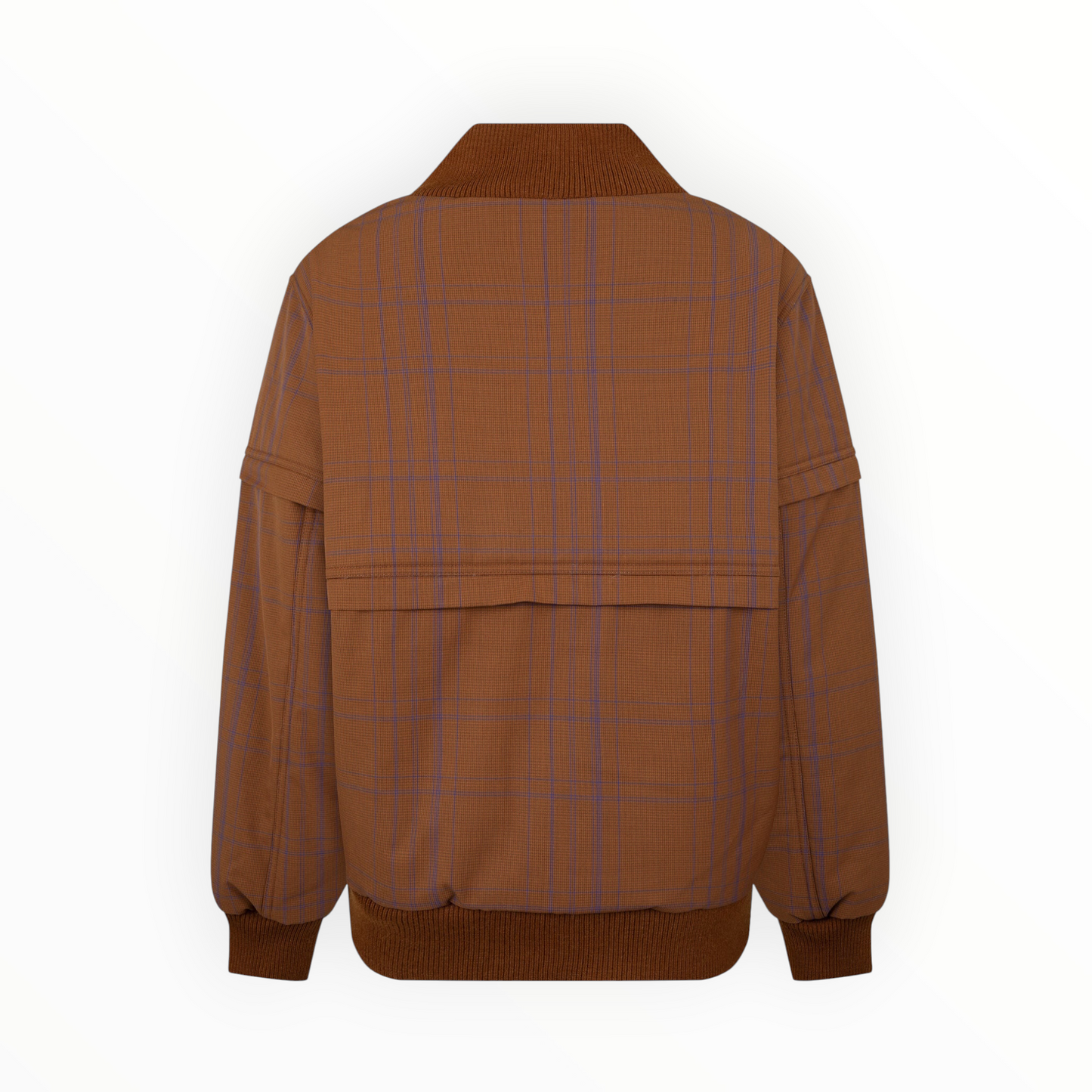 Nagnata Wool Check Bomber - Bronze - Size S