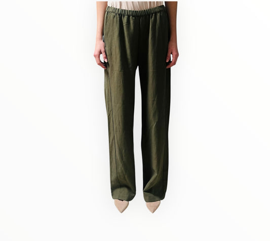 Enza Costa Wide Leg Pants - Khaki - Size 1