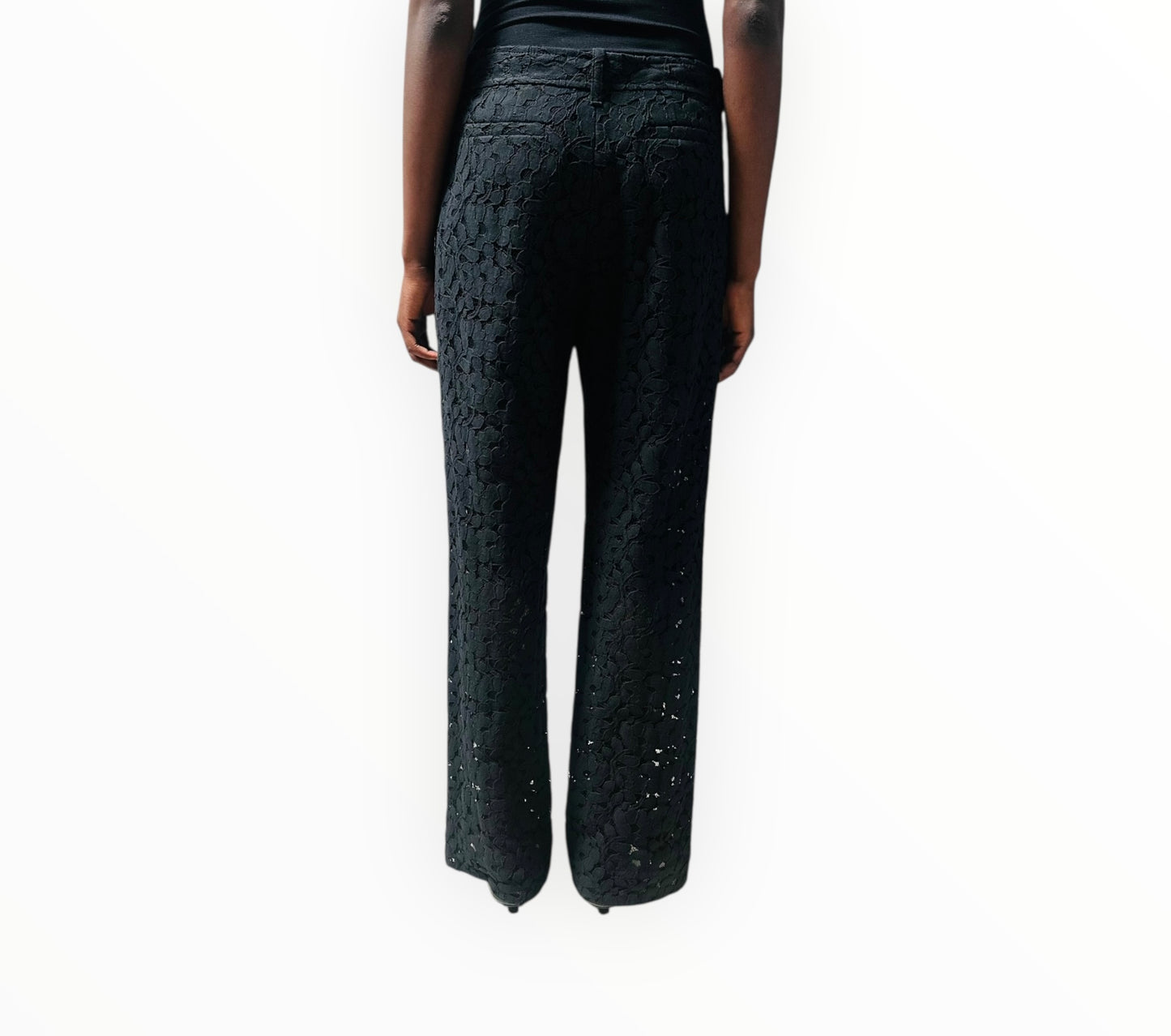 Zimmermann Broderie Anglaise Pants - Black -Size 1