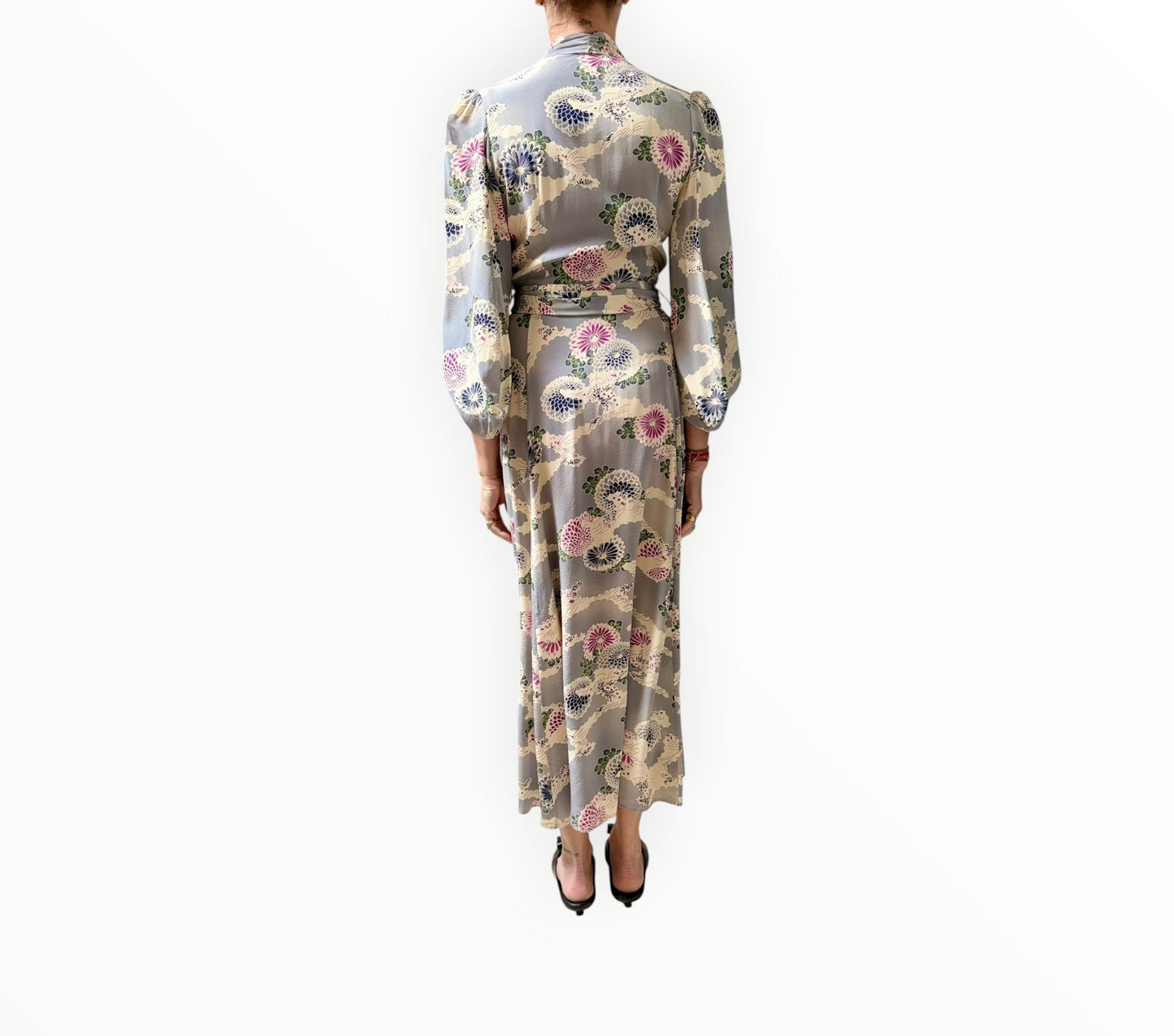 CO Silk Wrap Dress - Multi - Size 8
