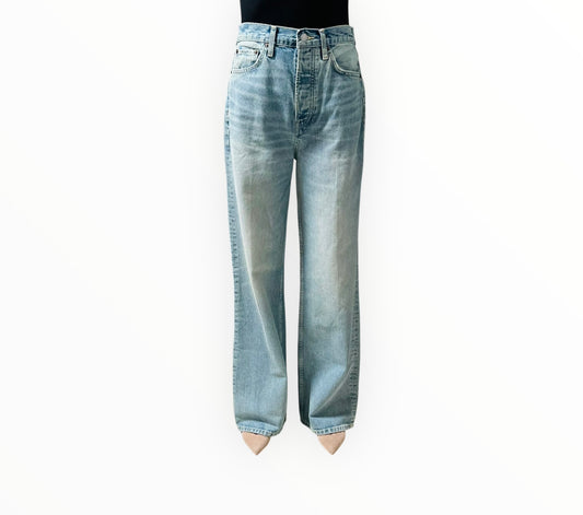 Re/Done 70S HR Wide Leg Jeans - Opal Indigo - Size 28