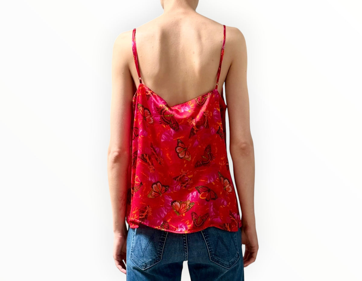 RT0006522 - L'Agence Butterfly Printed Camisole - Red - Size M