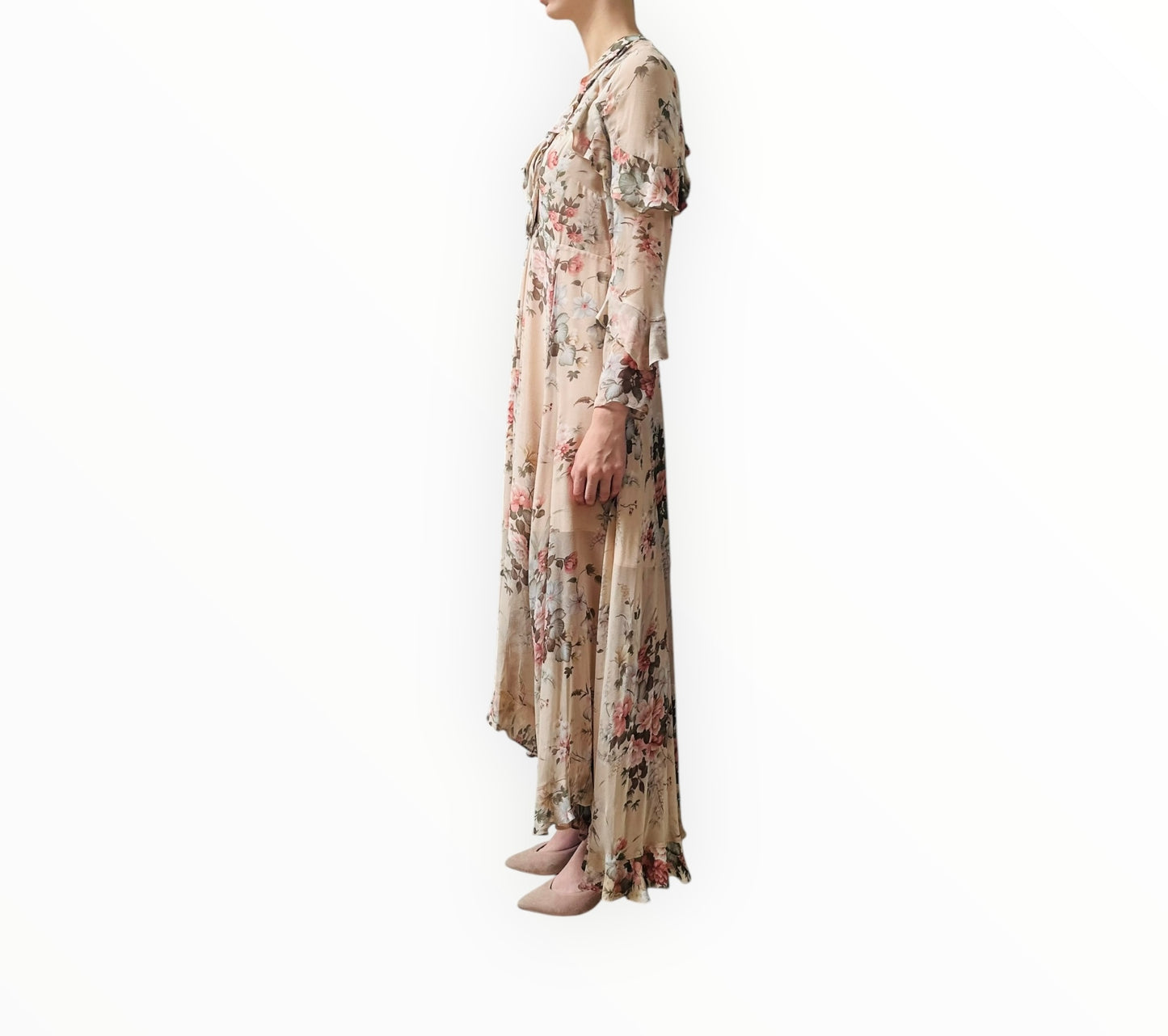 Zimmermann Ruffle Front Dress - Dusky Pink - Size 3
