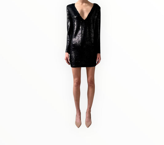 Iro Sequin Nobila Dress - Black - Size 36