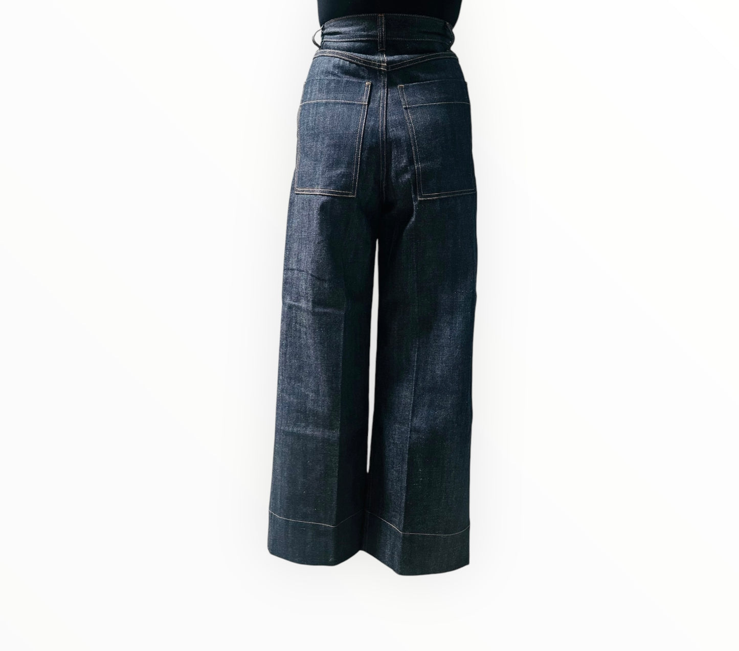 Lee Mathews Denim Pleat Pants - Dark Blue - Size 00
